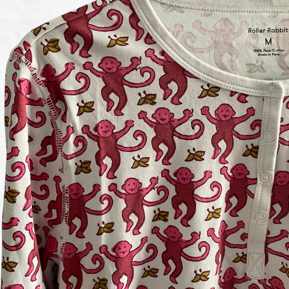 Roller Rabbit Monkey Pajama Top - Picture 4 of 7